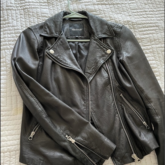 COPY - Madewell “Washed Leather Motorcycle Jacket… - Picture 2 of 5